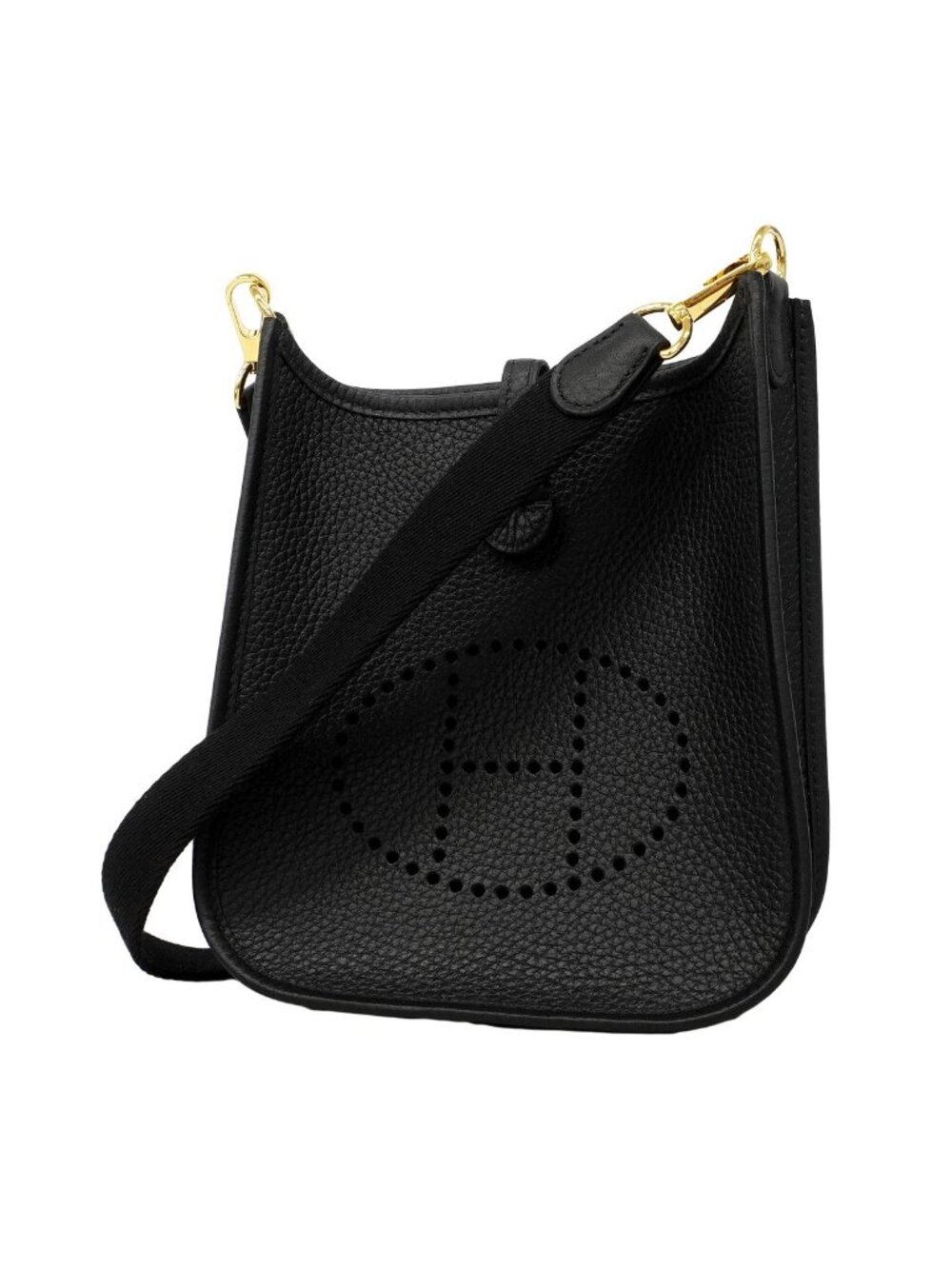 Hermes Pochette Evelyne TPM Taurillon Black Gold Handbag